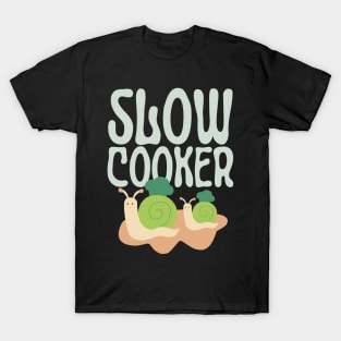 Slow Cooker Cute & Funny Snail Chef T-Shirt